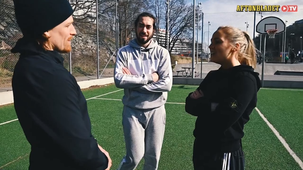 Se exklusiva mötet med Mika Zibanejad och Irma Helin