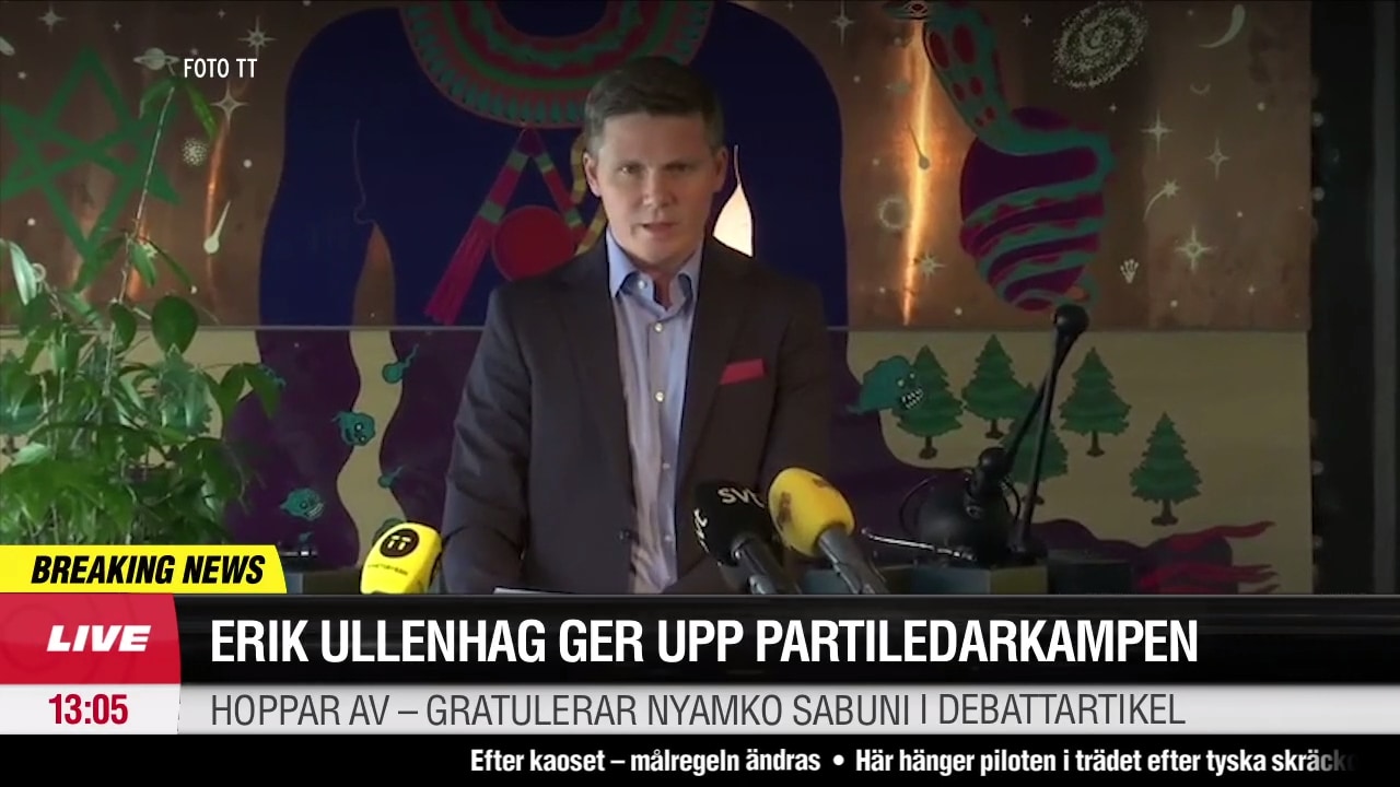 Erik Ullenhag hoppar av  som partiledarkandidat för Liberalerna