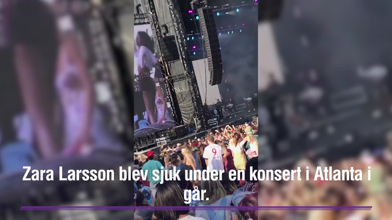 Här blir Zara Larsson sjuk under framträdande