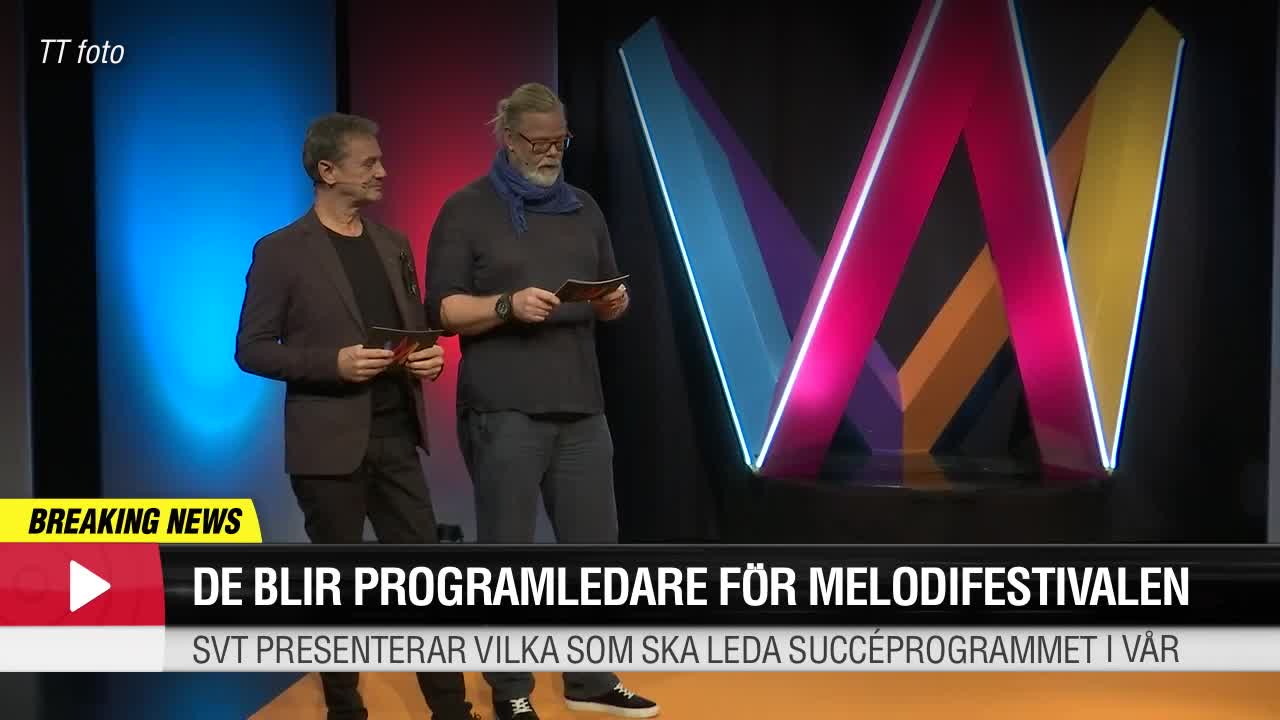 Här presenteras programledarna för melodifestivalen