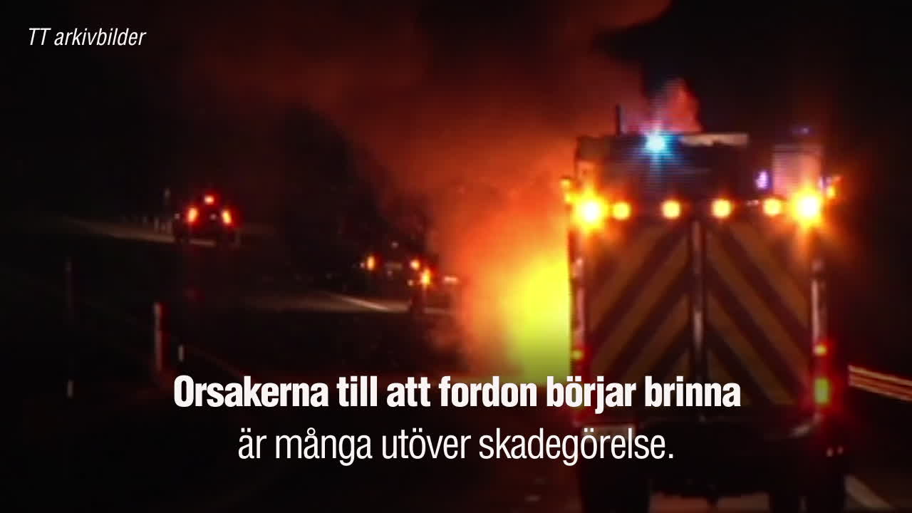 Här är orsakerna till fordonsbränder