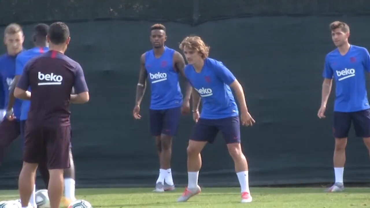 Griezmann totalt utskrattad på första träningen