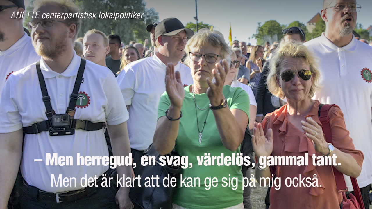Anette ställde sig bland nazisterna i protest