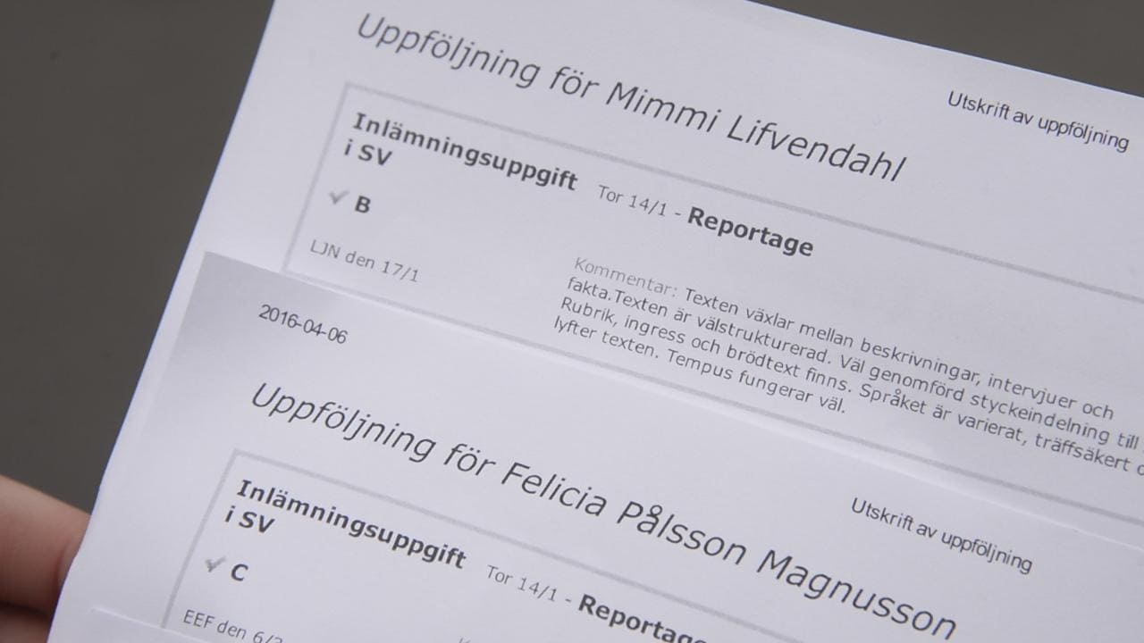 Lämnade in samma uppgift - fick tre olika betyg