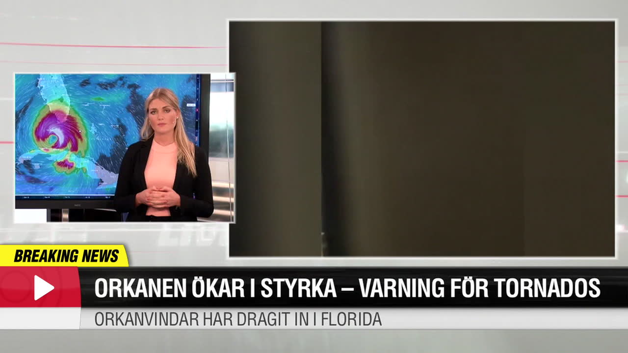 Orkanen ökar i styrka - varning för tornados