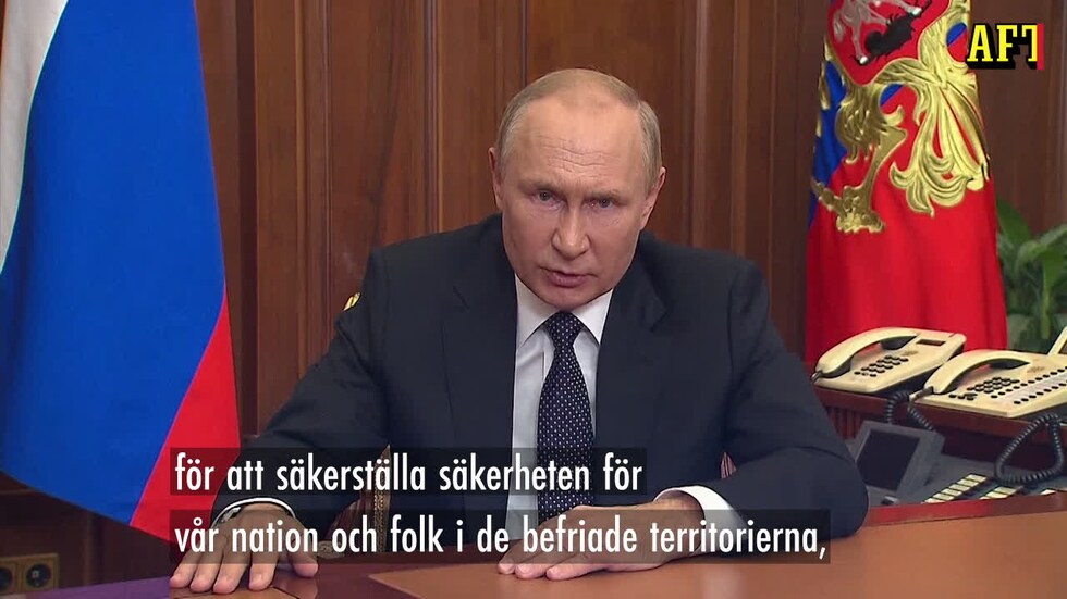 Vladimir Putin Tal Till Nationen Erkänner Delvis Mobilisering