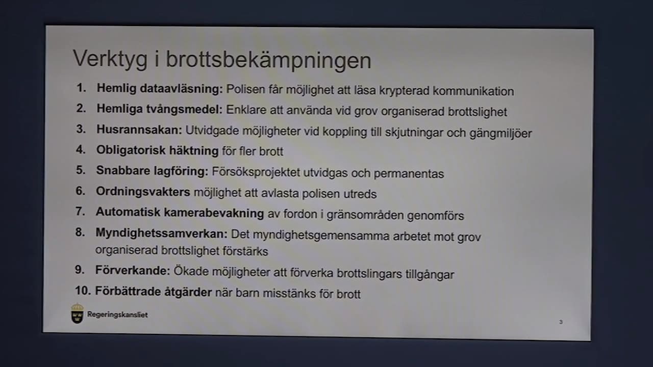 Punkterna där partierna i gängsamtalen inte kunde komma överens