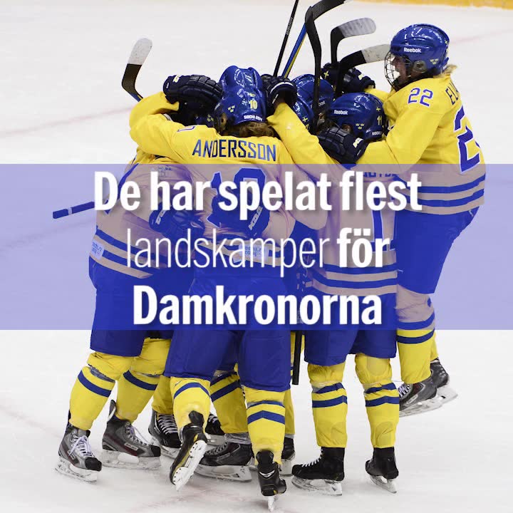 Flest landskamper i Damkronorna