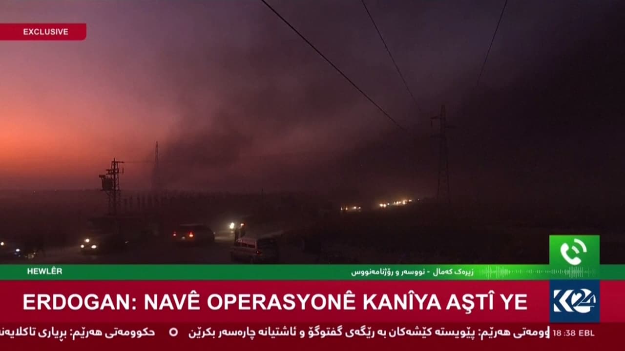 Tusentals civila flyr turkiska räder