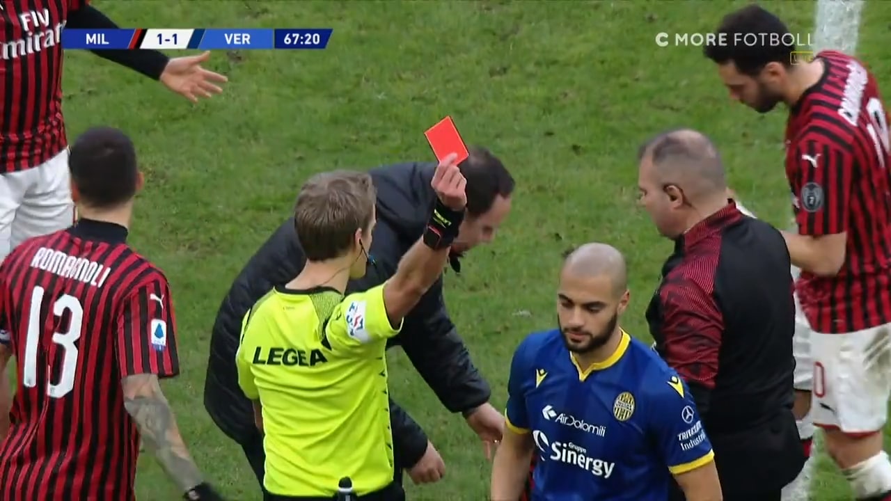 Bara oavgjort för Milan – trots en man mer på plan