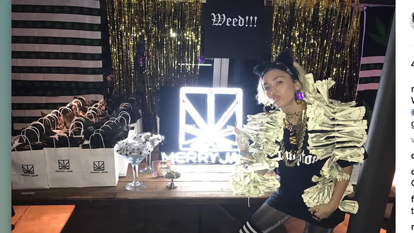 Så var Miley Cyrus marijuanaparty