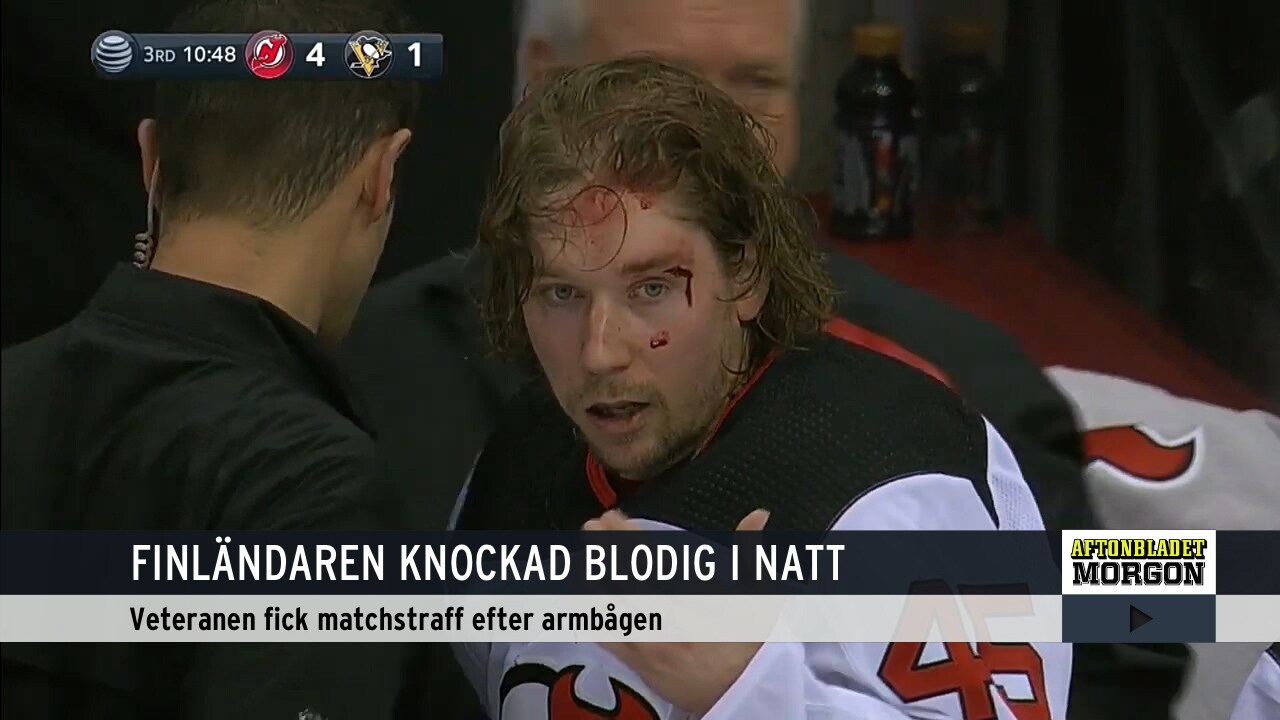 Finländaren knockad blodig i Devils seger