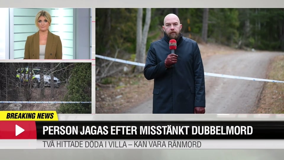 Två personer misstänks mördade i en villa i Vallentuna