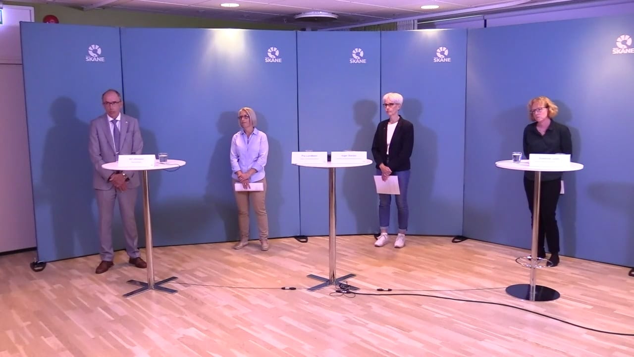 Presskonferens med Region Skåne - egenkontroll och smittspårning