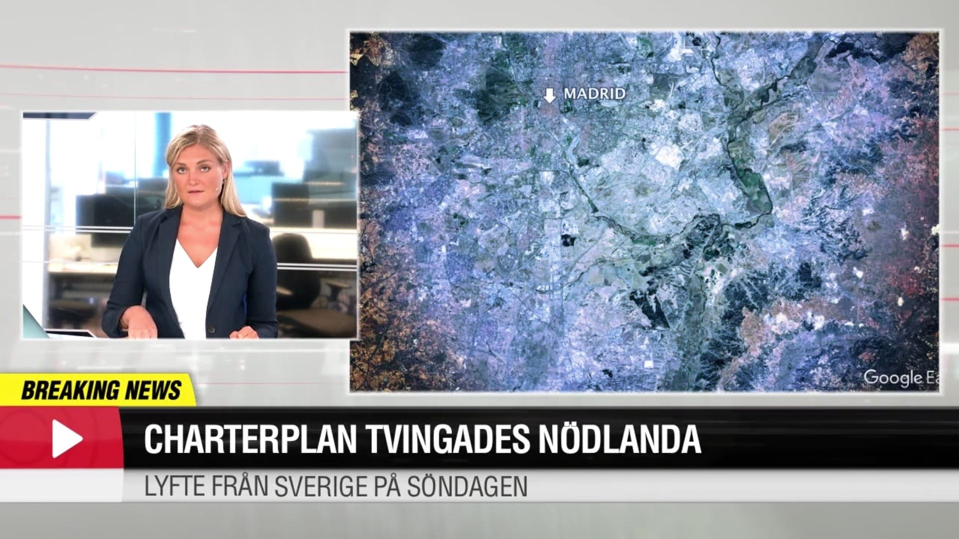 Charterplan på väg till Teneriffa tvingades nödlanda