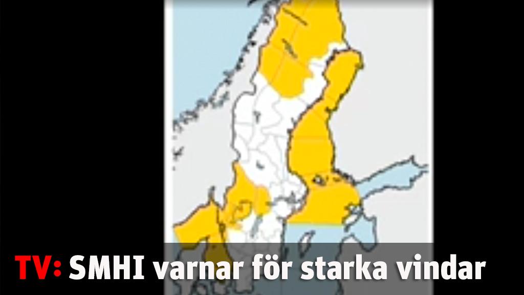 SMHI varnar för hårda vindar