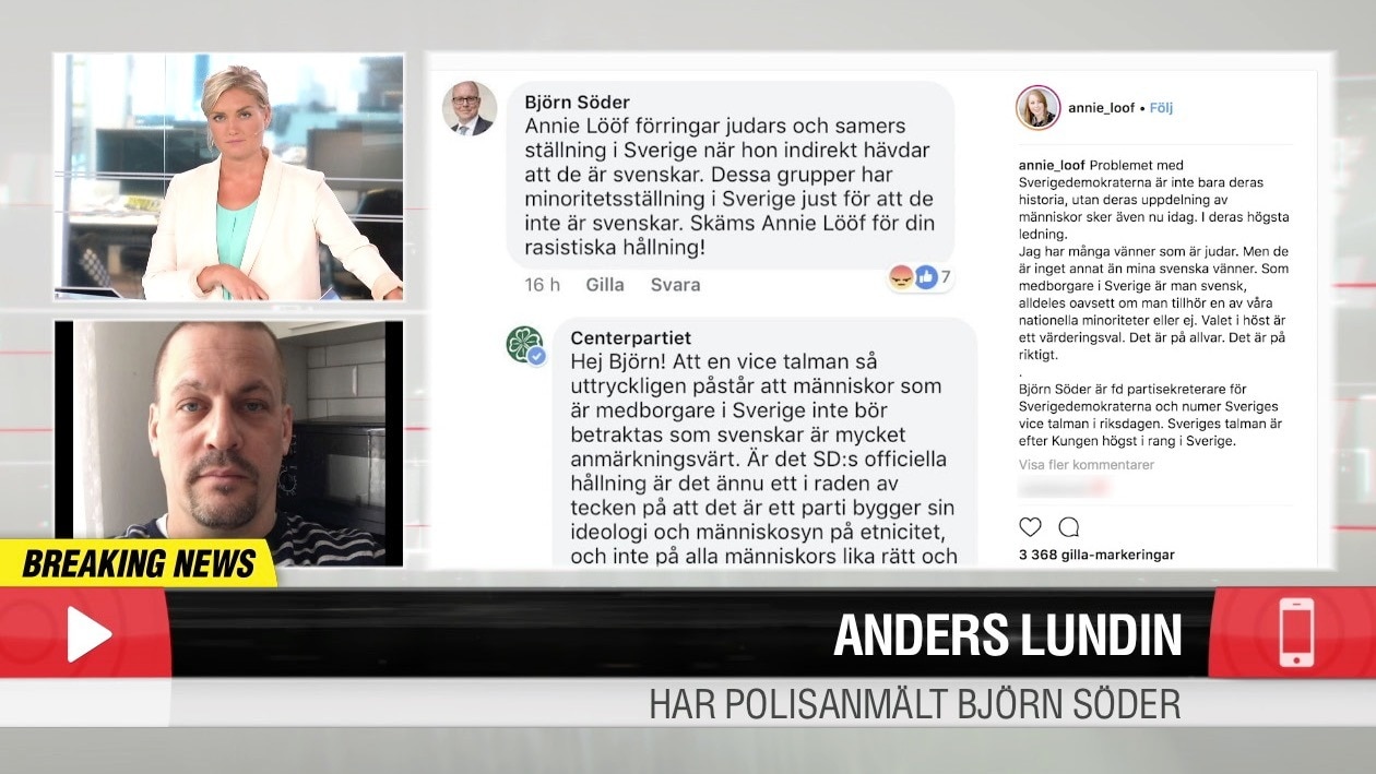 Björn Söder har polisanmälts