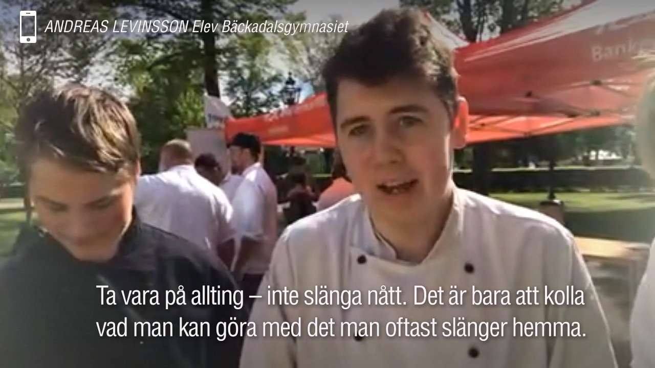 Eleverna bjuder på lunch – av matsvinnet