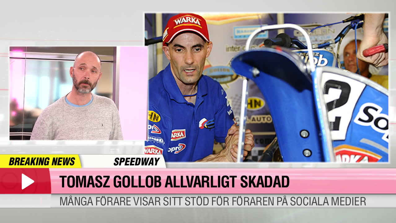 Speedwaystjärnan Tomasz Gollob allvarligt skadad