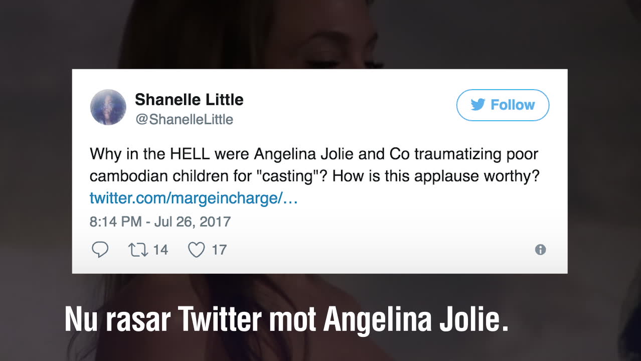 Twitter rasar mot Angelina Jolie