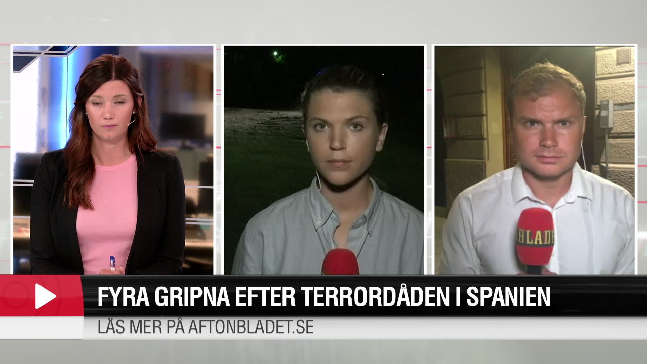 Fyra gripna efter terrordåden i Spanien