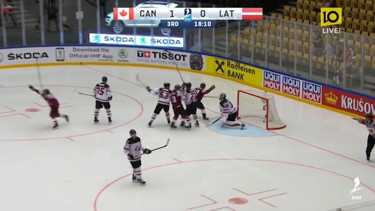 Lettland tvingade fram sudden mot Kanada