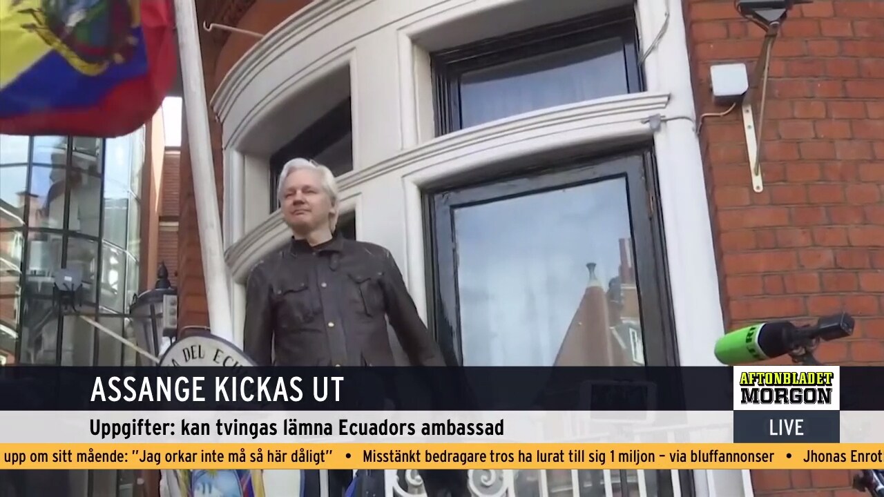 Assange kickas ut