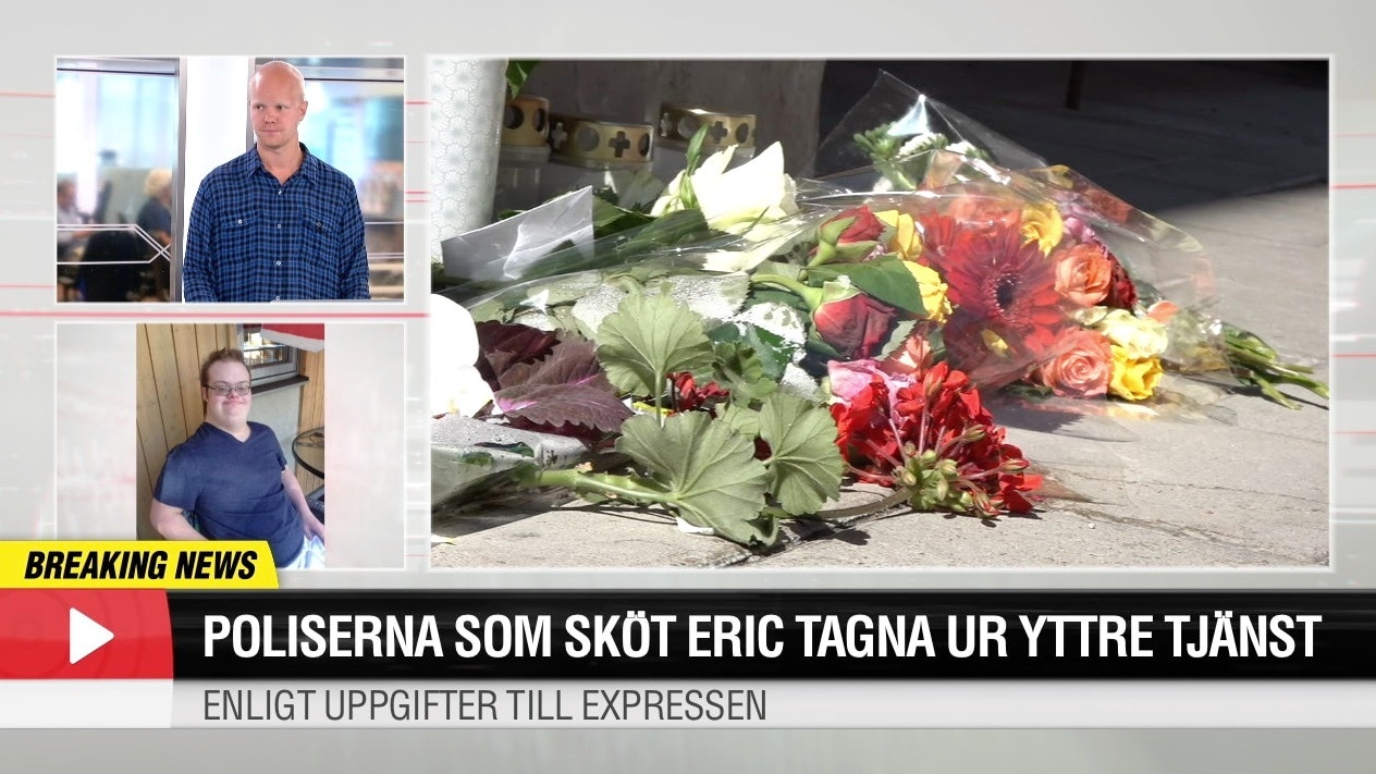 Uppgift: Poliserna som sköt mot Eric har tagits ur yttre tjänst