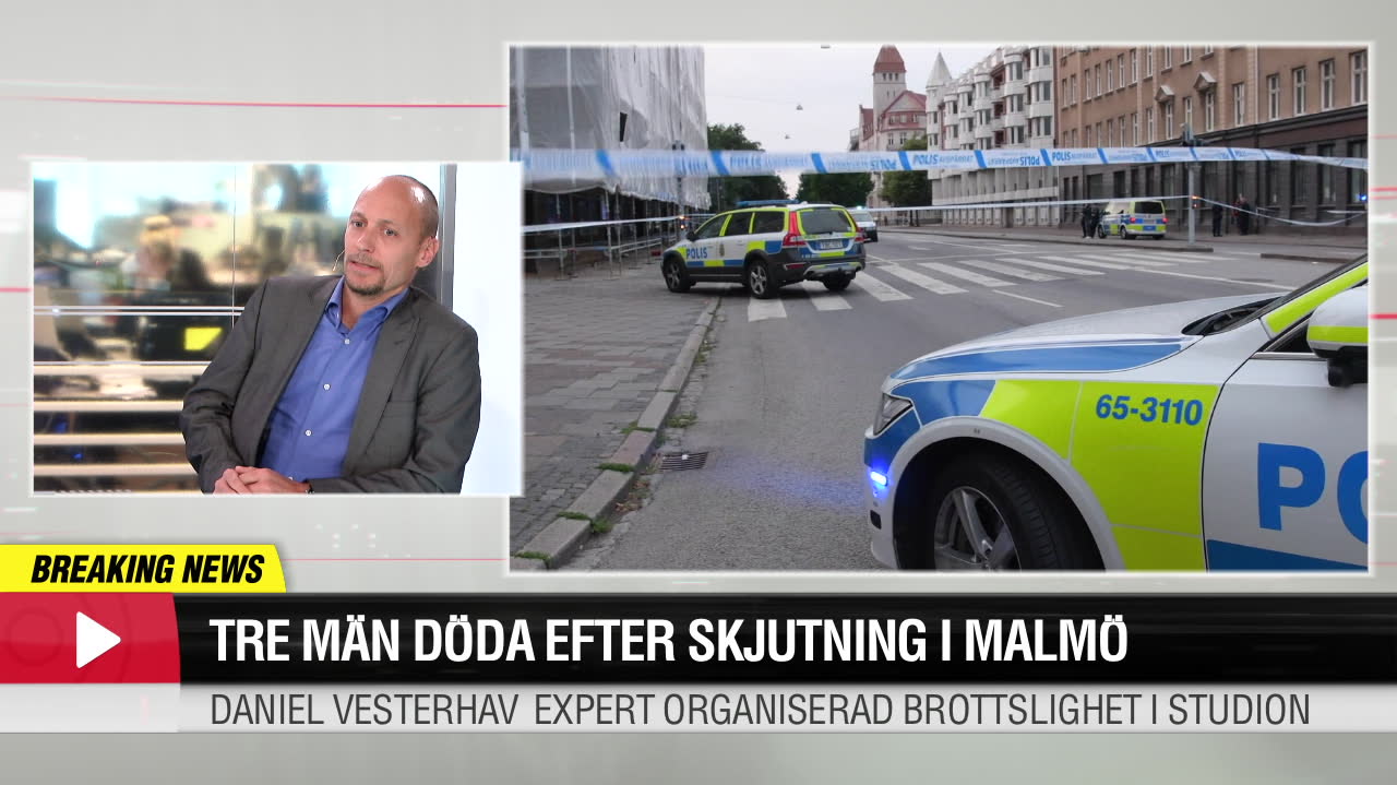 Tre män döda efter skjutning i Malmö