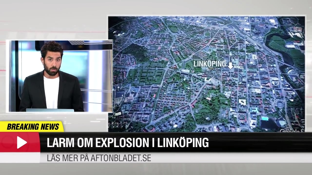 Larm explosion i Linköping