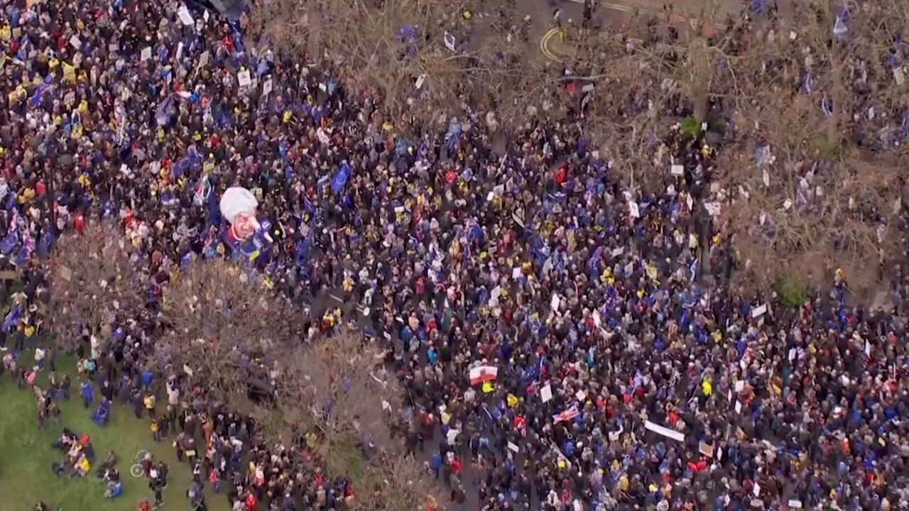 Brexitmotståndare fyllde Londons gator