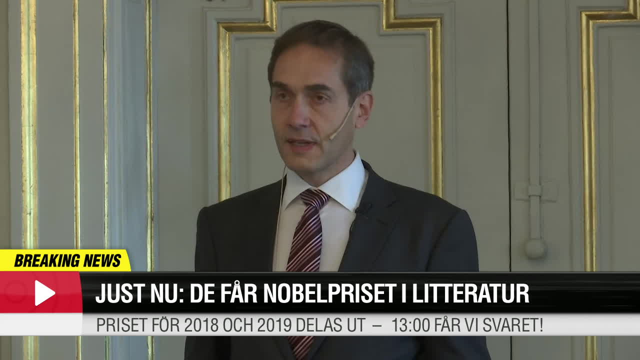 Här tillkännages Nobelpristagarna i litteratur