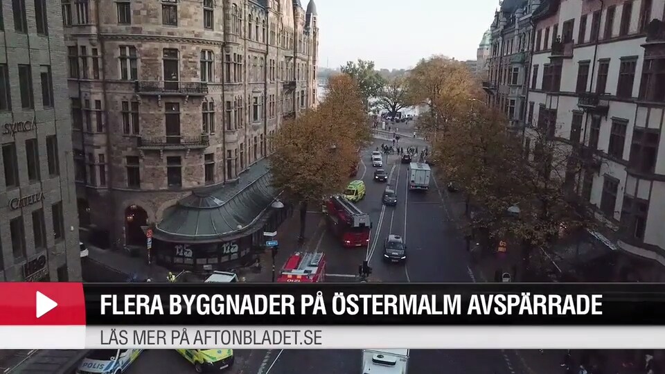 Flera byggnader på Östermalm avspärrade