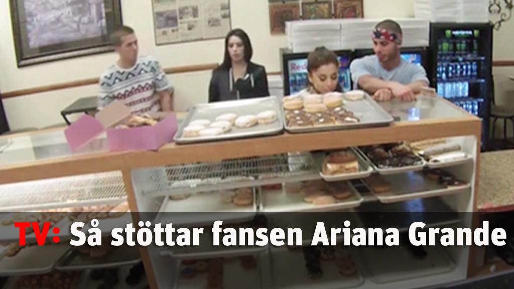 Så stöttar fansen Ariana Grande efter donut fadäsen