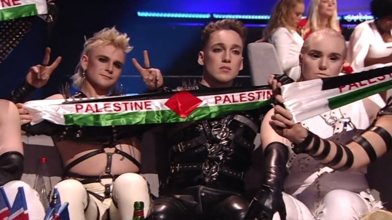 Se isländska Palestina-protesten