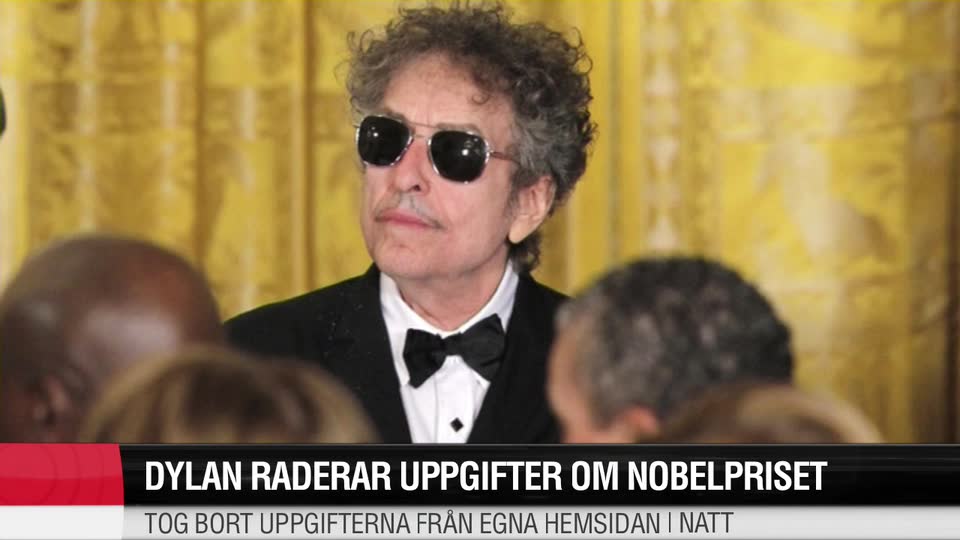 Vändningen: Dylan raderar nobeluppgifter