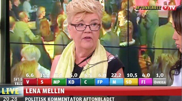 Lena Mellin analyserar SVT:s vallokalsundersökning