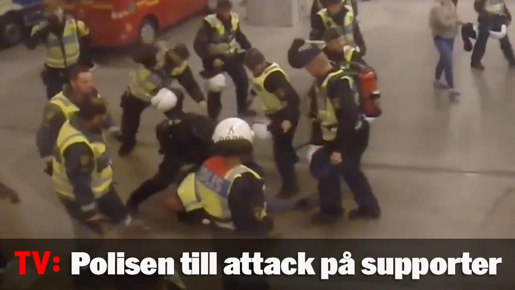 Polisen till attack på supporter