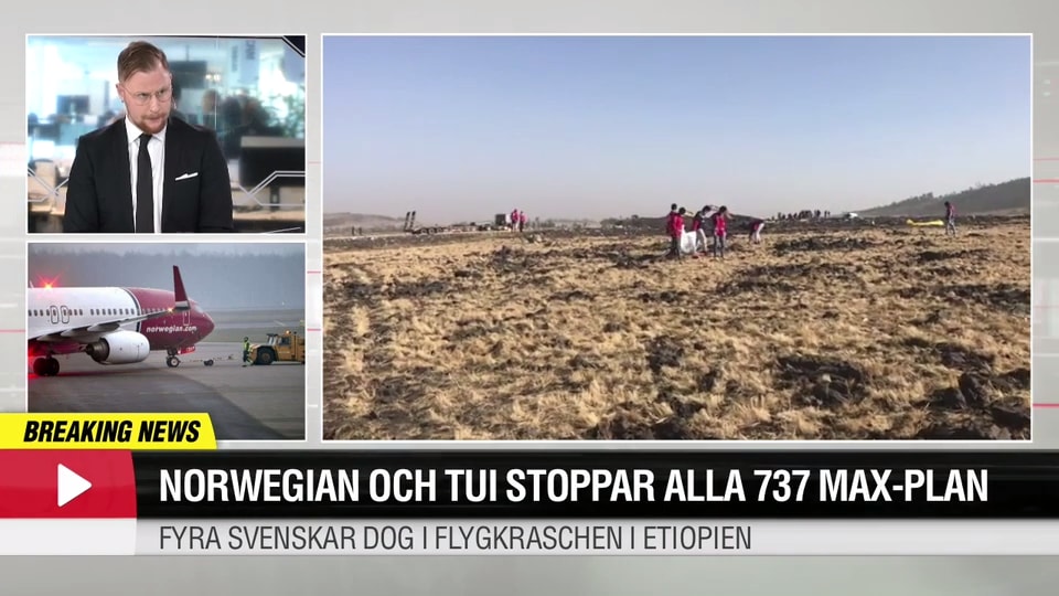 Norwegian stoppar olycksplanet