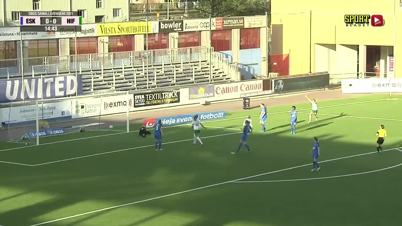 Här sänker hon Hammarby - med sista nicken