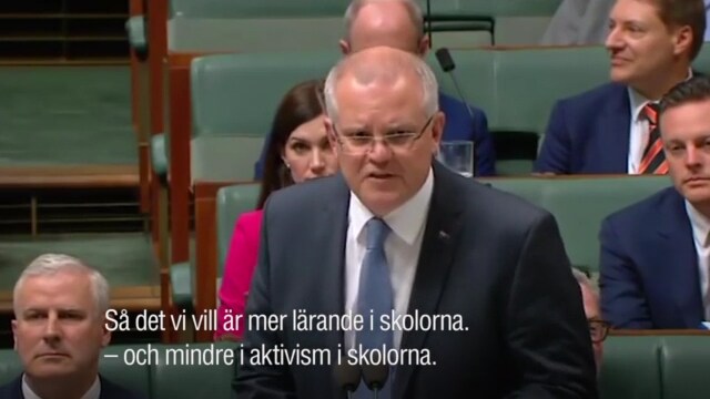 Australiens premiärminister försöker slå ned elevupproret