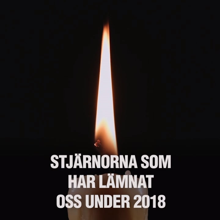 Kända profilerna som lämnat oss under 2018