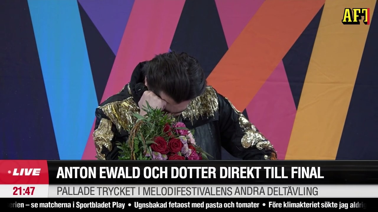 Här brister Anton Ewald ut i gråt: "Trodde jag skulle åka ut"