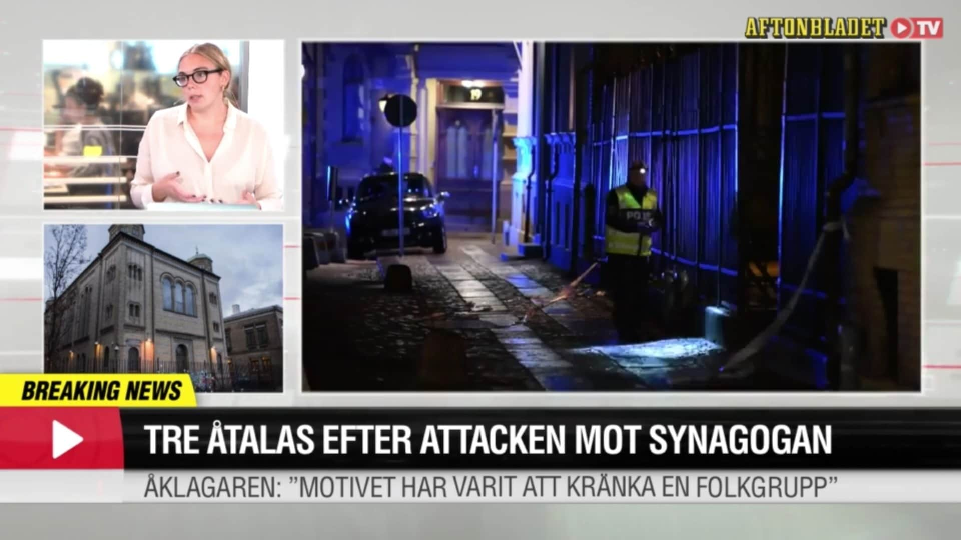 Hatbrott låg bakom brandattack vid synagoga