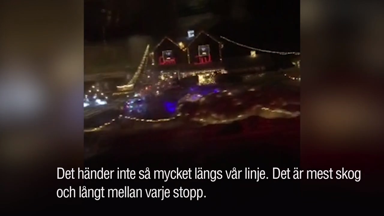 Lokföraren Filip, 26, saktar ner – vid julpyntet