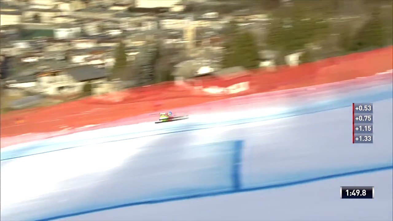 Otäcka scener under störtloppet i Bormio