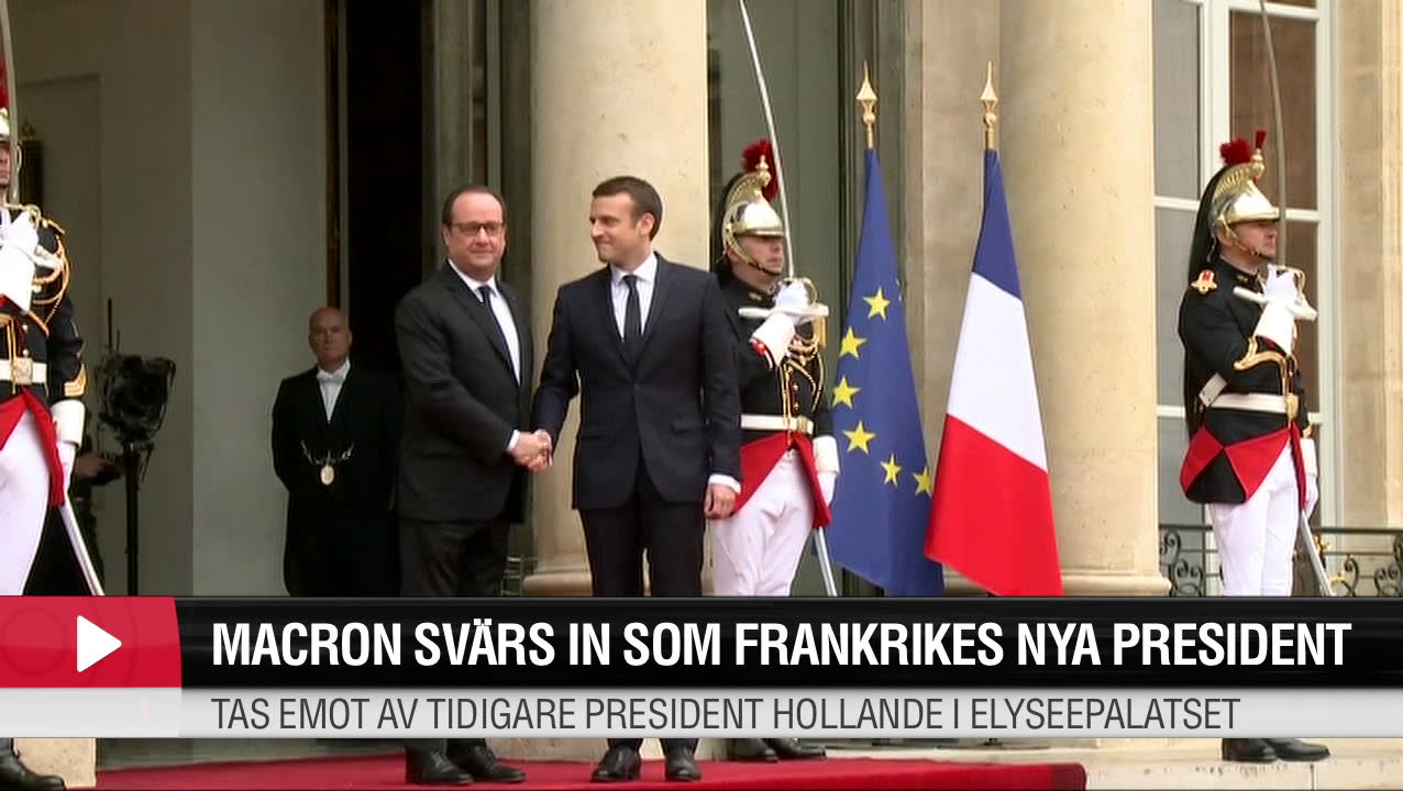 Macron svärs in som Frankrikes nya president