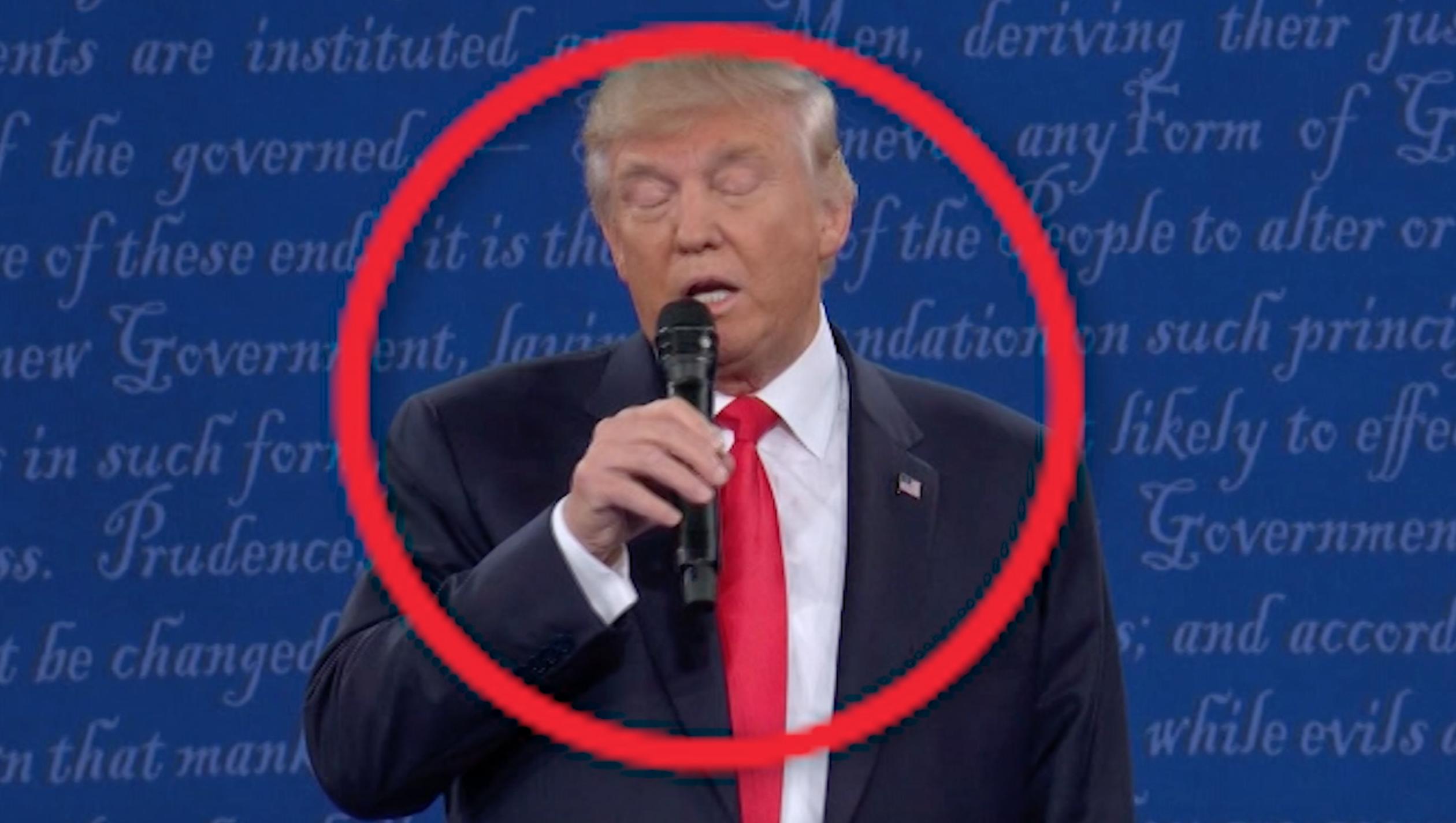 Gesten avslöjar Trumps lögn