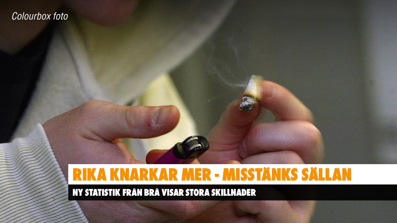 Rika knarkar mer - misstänks mer sällan