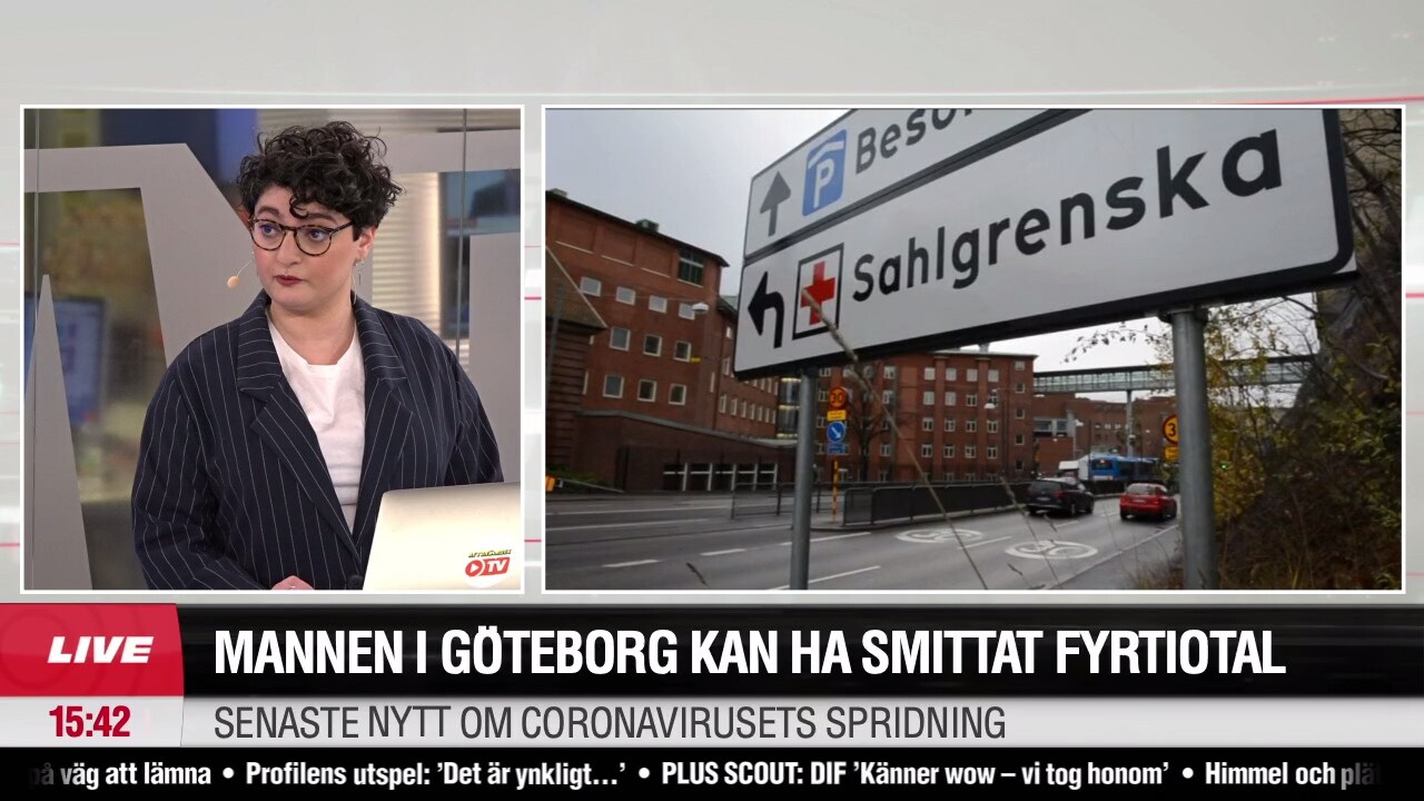Se Aftonbladets sändning om den coronasmittade mannen i Göteborg
